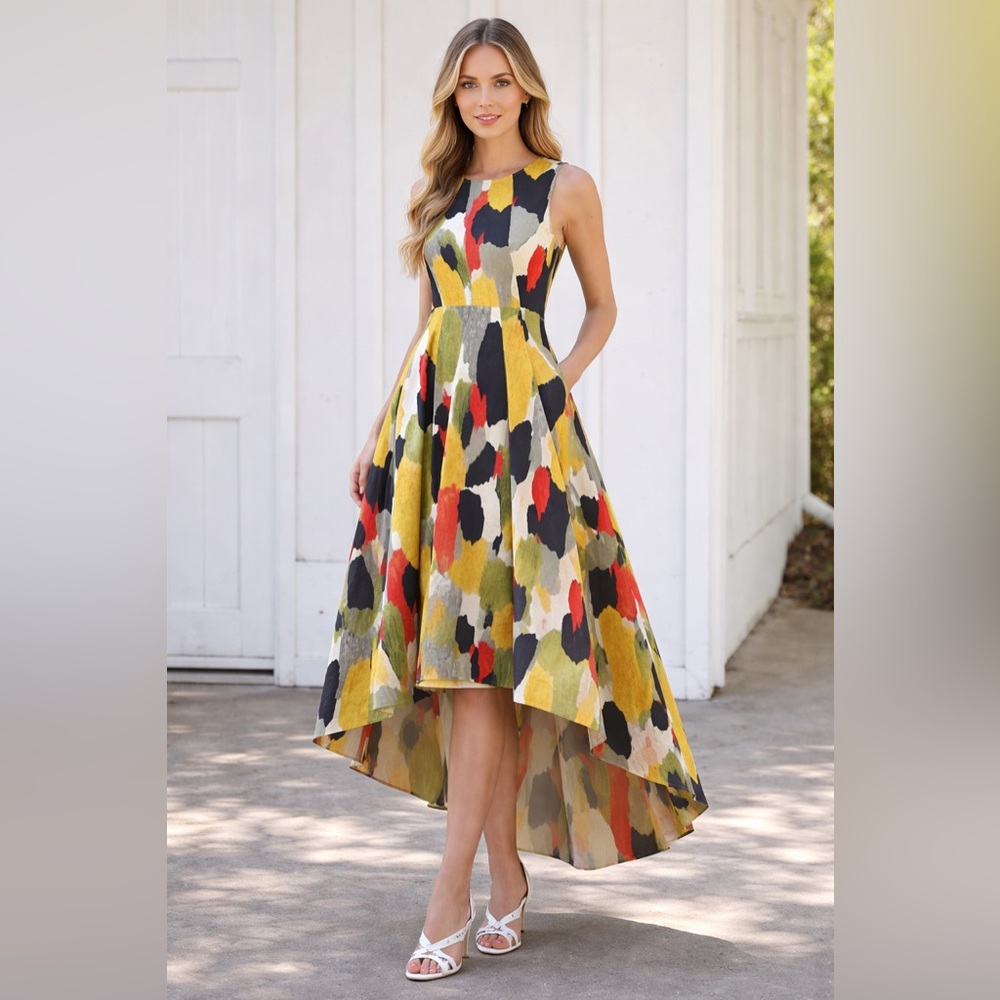 COS Multicolor High-Low Dress size 2